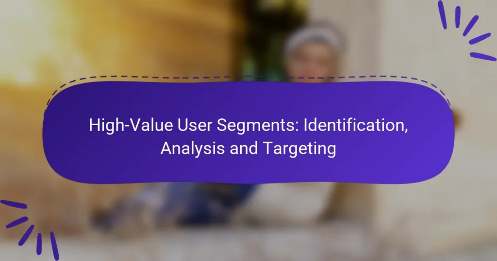 High-Value User Segments: Identification, Analysis and Targeting