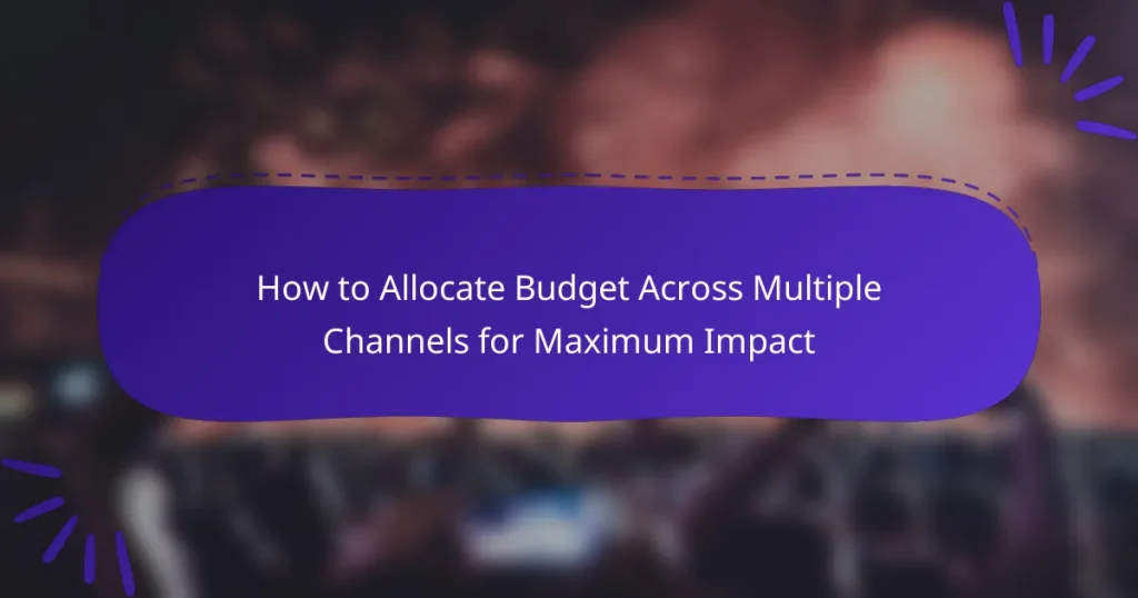 How to Allocate Budget Across Multiple Channels for Maximum Impact