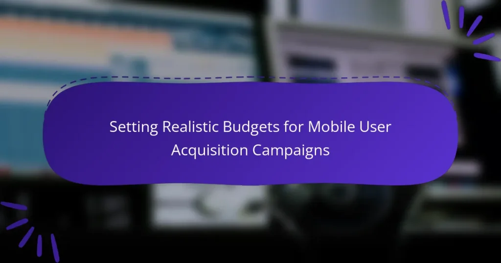 Setting Realistic Budgets for Mobile User Acquisition Campaigns
