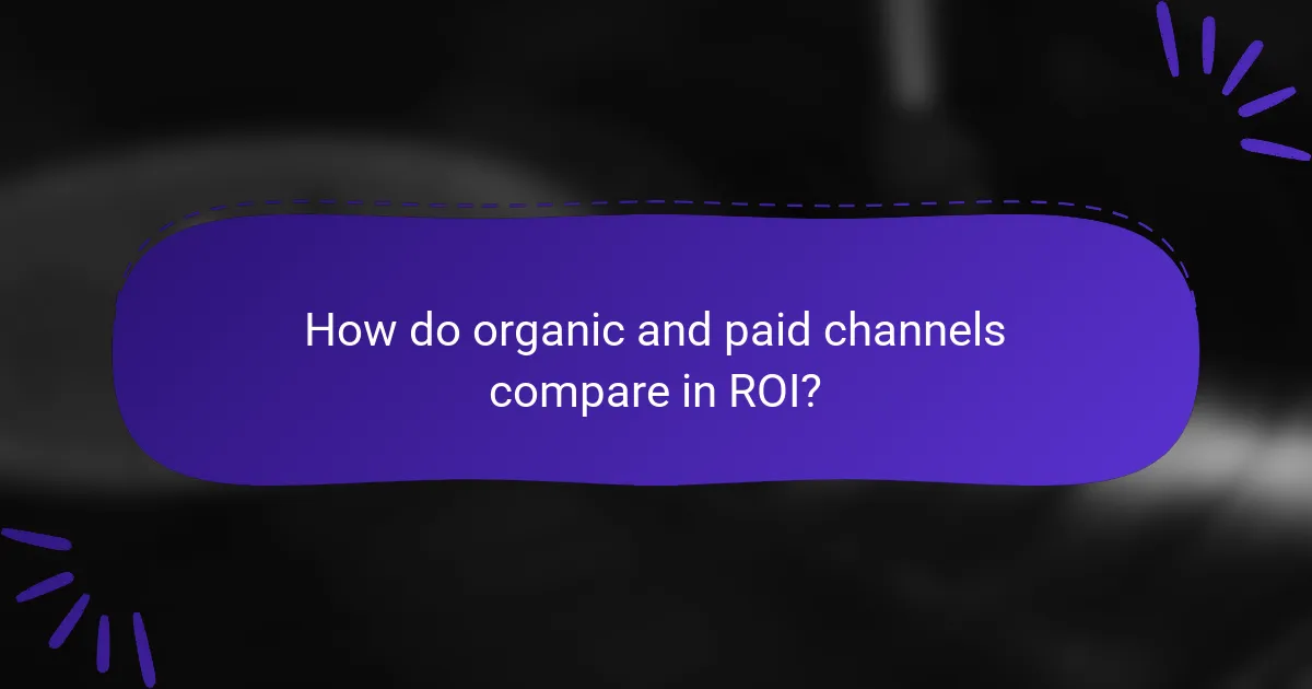 How do organic and paid channels compare in ROI?