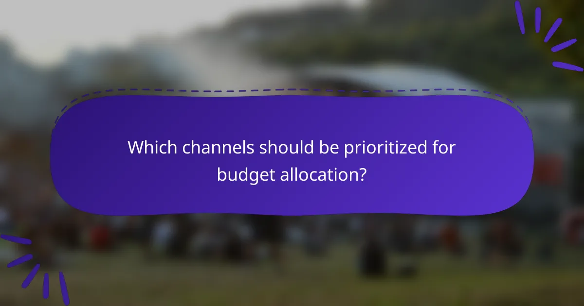 Which channels should be prioritized for budget allocation?